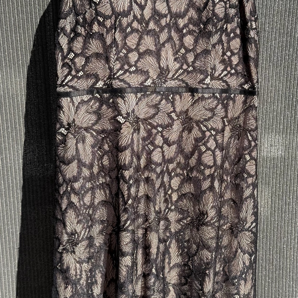 Guess Black and Cream Floral Maxi Dress